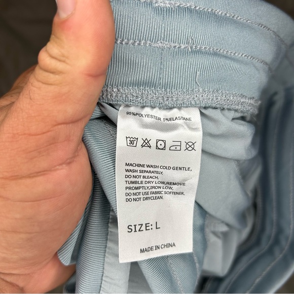 Men’s pudolla running joggers size large blue/gray loose fit like new - Picture 5 of 5